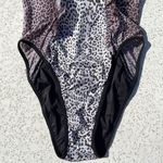 Chaser Revolve Gray Leopard Print Ruffled Cutout One Piece Swimsuit Photo 3