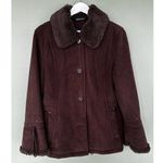 Vtg Penny Lane Jacket Coat Size M Y2K Boho Indie Faux Fur Lined 90’s Bro…​​​​ Brown Size M Photo 0