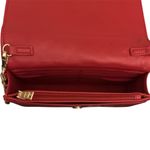 Badgley Mischka Quilted Crossbody braided chain Red Large Photo 6
