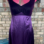 THML Dress purple velour satin empire waist knee length y2k Photo 0