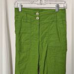 Maeve  x Anthropologie Green High Rise Linen Blend Naomi Pants Size 0 Photo 2