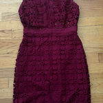 ASTR  The Label Burgundy Lace Dress Size Small Photo 0