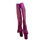 NEW INC Pink Snake Embossed Comfort Pointed Toe Block Heel Zip Photo 8