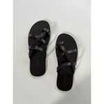 Saint Laurent  Culver Flat Sandal in‎ Ultra Dark Brown Photo 8