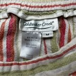 Coldwater Creek  Striped Linen Blend Wide Leg Pants Size M | Pockets Retro Boho Photo 7