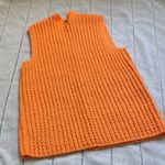 Handmade Vibrant Orange Women's Knit Vest Photo 5