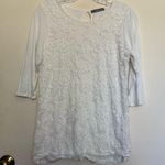 Loveappella  White Lace maternity top Photo 5