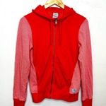 Nike Women Sportswear Gym Vintage Full-Zip Hoodie Red Long Sleeve Size Small Photo 1