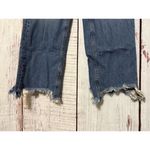 Free People We The Free Maggie Jeans MR Straight Leg Raw Hem Button Fly Size 24 Photo 3