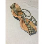 Bra Top Adjustable Strap Cottagecore Green White Women's‎ Size M Photo 2