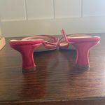 Michaelangelo  6.5 red strappy rhinestone sandals Photo 7