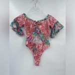Rococo‎ Sand Nesh Orange Blue Ruffled Swimsuit size small Pink Photo 3