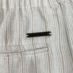 Carve Designs SZ 8 Journey Linen Shorts Striped Cuffed Paperbag Waist Pocket Tan Photo 3