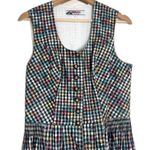 Vtg Alphorn Dress Womens 40 Multicolor Gingham Plaid Sleeveless Germany 90s Size M Photo 1
