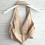 Know One Cares  Tan Halter Crop Top Photo 3