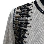 Chico's Beaded Seed Stitch LS Cardigan Sweater, Beige, Sz. 2 (L 12/14) NWT $119 Photo 1