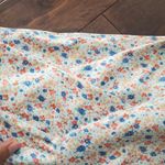 Biker Shorts Floral Women's Size medium Cris Cross Waist Blue Photo 1