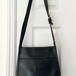 Fossil Vintage Black Leather 75082 Multi Pocket Top Zip Shoulder Bag Key Fob Photo 9
