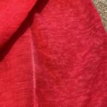KATKUS Italian Linen Oversized Long Mixed Media V Neck Lagenlook Top Red LARGE Photo 3
