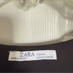 ZARA  Women Black Small Smock V Neck Baby‎ Doll Dress Photo 4
