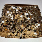 SheIn  ICON Gold Sequin Bodycon High Waist Mini Skort Photo 0