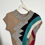 Counterparts Sweater Women S Tan 80s Shoulder Pads Fall Career Officecore Ramie Photo 2