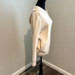 &merci &merci Cream Hooded Sweater opens in back with side pockets Photo 2