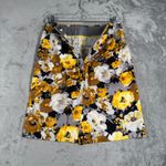 J.Crew Skirt Floral Print Stretch Cotton Blend Career Casual Yellow Gray Size 4 Photo 3