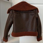 Forever 21  Faux Leather Shearling Brown Jacket Photo 6