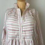 Garnet Hill  cotton White and Pink Striped nightgown Sz xs Photo 4
