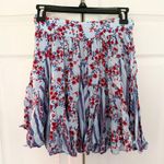 Poupette St. Barth Mini Skirt Lisa Panelled Blue Kookoo Bird Small/Medium Photo 1