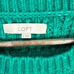 Loft  Chunky Green Pullover Sweater Womens Large Textured Cozy Preppy Earthy Photo 1
