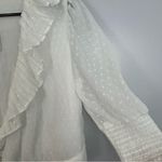 Maje MWT  Plumeti Cropped White Wrap Ruffle V-neck Wrap Blouse Size 2 NEW Photo 10