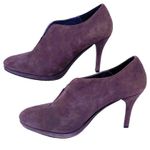 Worthington Plum Purple Leather Suede Slip On Heels Shoes ~ Women's Shoes 8.5 Photo 4