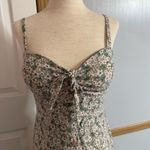 AUW Green Floral Midi Dress Size Medium Photo 6