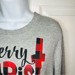Love in Faith Merry Christmas Truck Long Sleeve Tshirt Marled Grey Red S Gray Photo 4