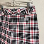 J McLaughlin Yara Pant Winthrop Plaid Cream Black Red White Size 6 Photo 4