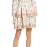 Cleobella  Reina Border Print Long Sleeve Dress Square Neck Tiered Mini EUC XS Photo 1