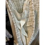 Tweed Mini‎ Dress Sleeveless Pearl Button Detail Career Party Cute Gold Size L Photo 8