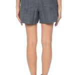 Ganni Womens Shorts High-Waisted Mini Suit Dress Plaid Forerver Blue Size 40 NWT Photo 1