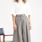 Free People Gray Checkered Wide-Leg Pants Photo 0