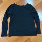 Loft  Womens Black Long Sleeve Scoop Neck Basic T Shirt Top Size M Photo 3