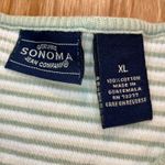 Sonoma  Y2K Cropped Green Yellow Striped Tee Shirt Womens XLarge Photo 7