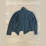 Eileen Fisher  angled hem sequin wool cashmere cardigan sweater Photo 2