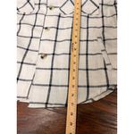 NEW Ashley Plaid Shacket Womens M Button Overshirt Cotton Blend White Black Size M Photo 10