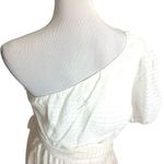 Nine West Womens  One-Shoulder Fit & Flare White Tie Waist Spring Dress - Sz M Photo 3