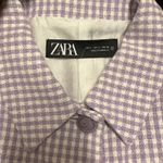 ZARA  Tweed Checkers Long Sleeve Crop Blazer Jacket   Photo 8