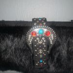 Vintage Black faux fur western style shoulder bag Photo 1
