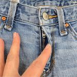 Gap  Real Straight Rolled Hem Mid Rise Jeans Womens 26 Blue Denim Distressed Photo 5