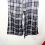Halara  black plaid high waisted wide leg casual pull on pant with belt loops Photo 2